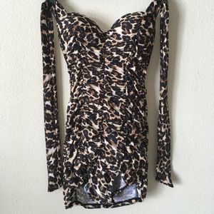 Leopard retro-style one-piece swimsuit